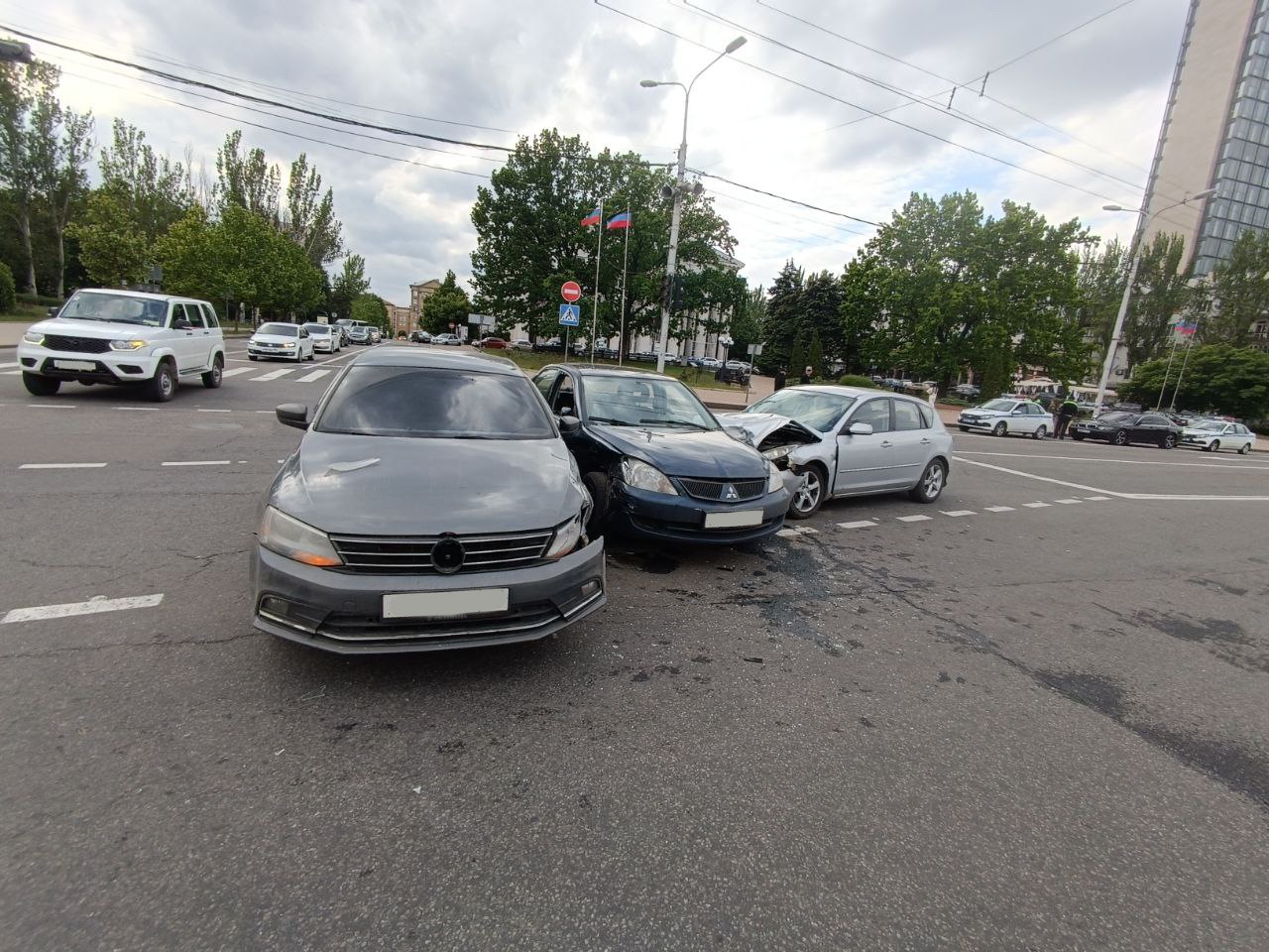 В Донецке водитель в состоянии опьянения совершил ДТП.