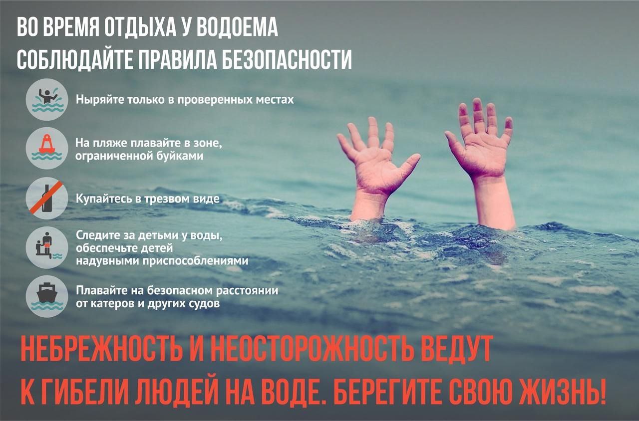 ПАМЯТКА О ЗАПРЕТЕ КУПАНИЯ В НЕОБОРУДОВАННЫХ МЕСТАХ И МЕРАХ БЕЗОПАСНОСТИ ПРИ ПОСЕЩЕНИИ ВОДНЫХ ОБЪЕКТОВ.